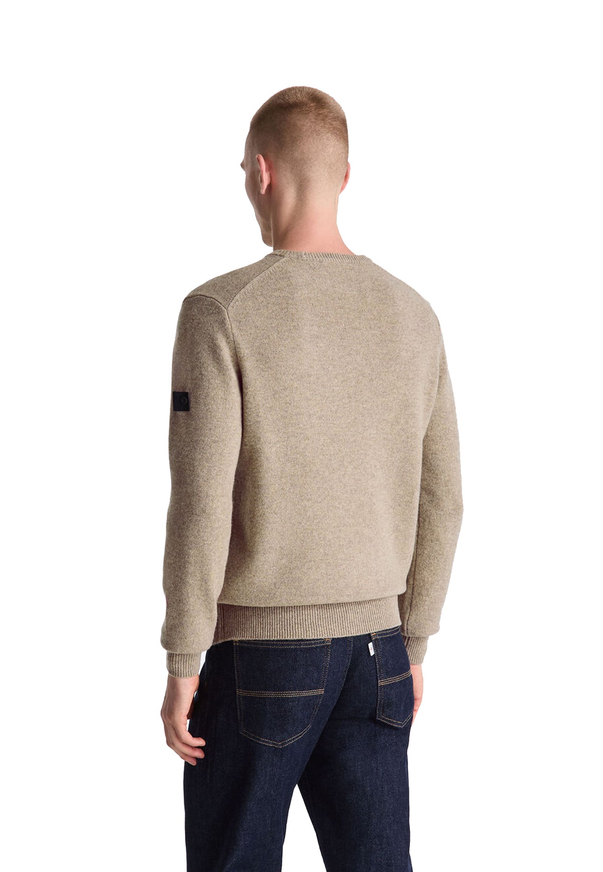 Maglione girocollo beige lana Gediz Peuterey A26 PEU5621 99012205 470470 PEUTEREY 
