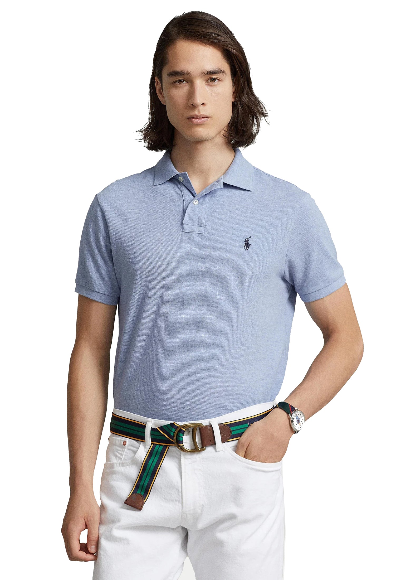 Polo a manica corta blu cotone Polo Ralph Lauren A26 710666998007 400400 POLO RALPH LAUREN 