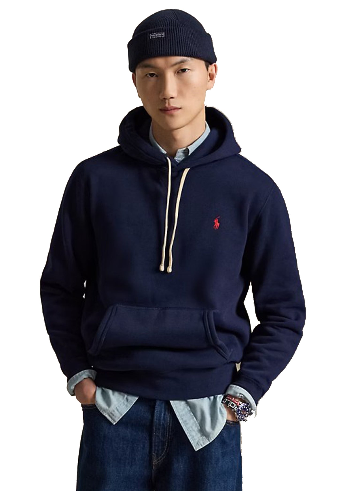 Felpa hoodie con cappuccio blu felpata Polo Ralph Lauren A26 710766778007 410410 POLO RALPH LAUREN 
