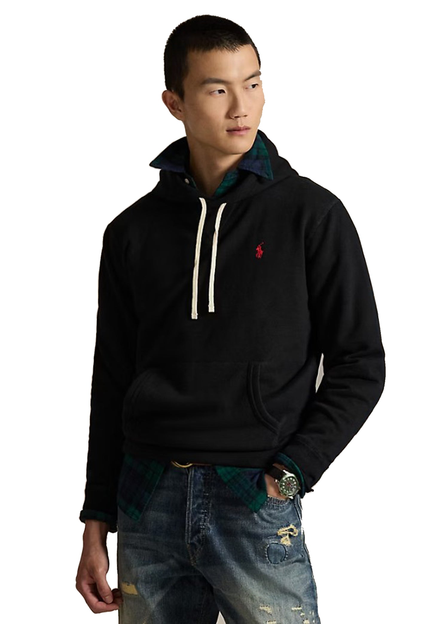 Felpa con cappuccio nera hoodie felpata Polo Ralph Lauren A26 710766778008 001001 POLO RALPH LAUREN 