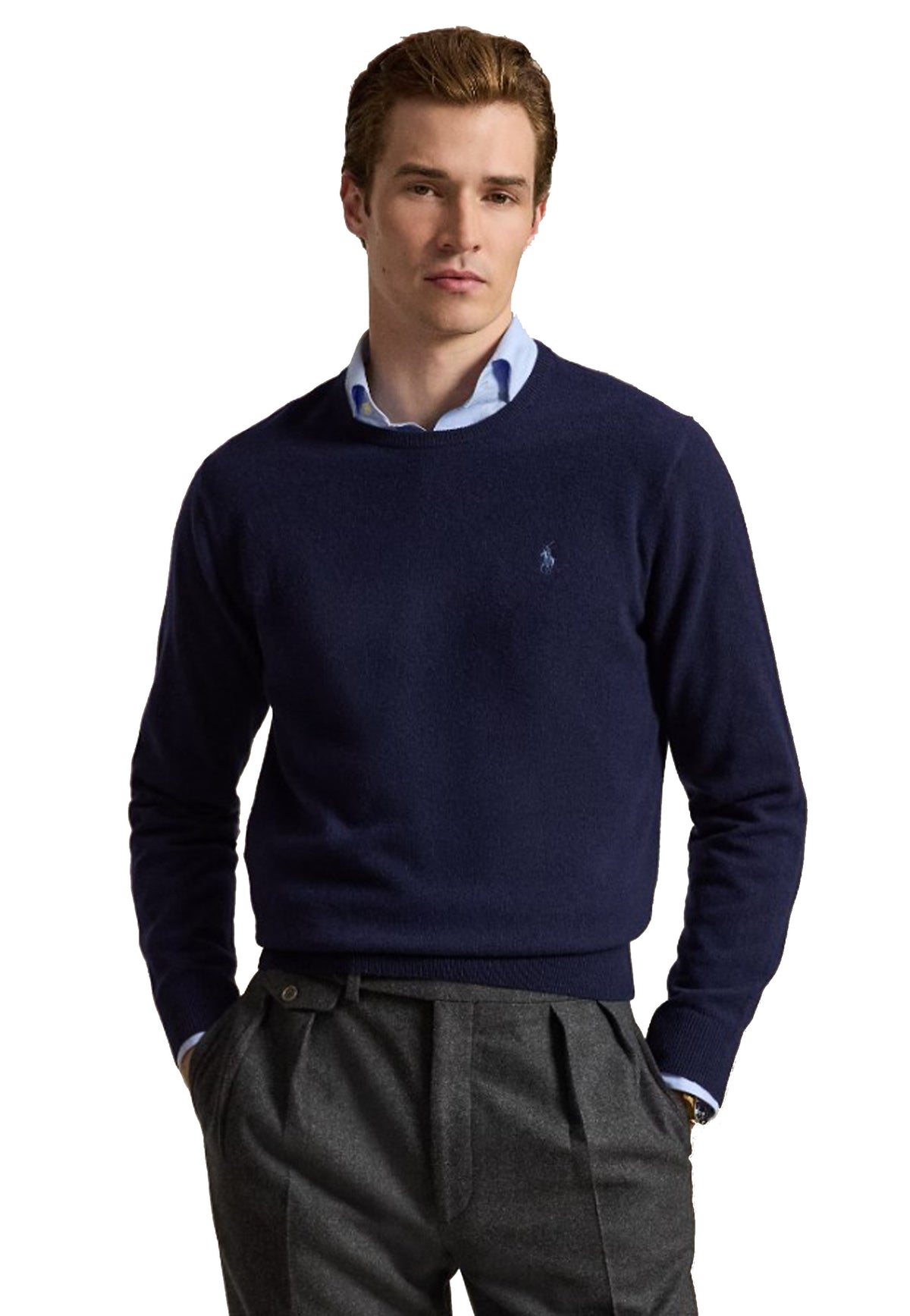 Maglia pullover girocollo blu lana Polo Ralph Lauren A26 710974148001 400400 POLO RALPH LAUREN 