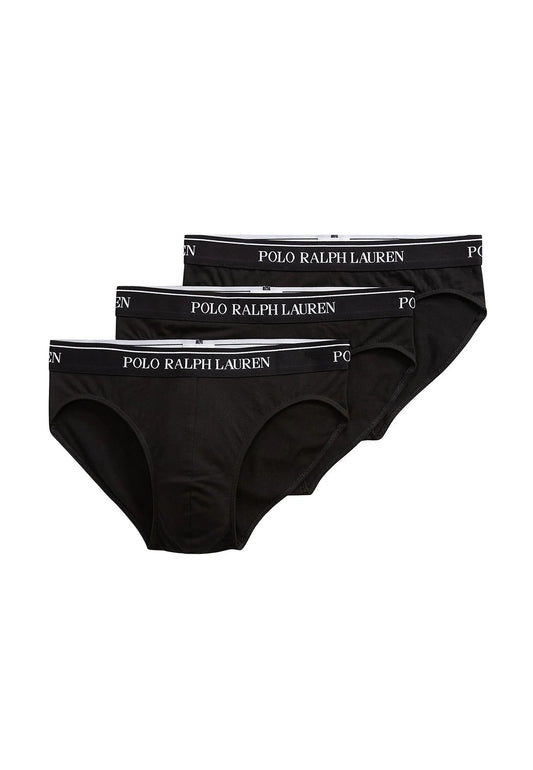 Pacco da 3 mutante slip nere cotone Polo Ralph Lauren A26 714835884002 001001 POLO RALPH LAUREN 