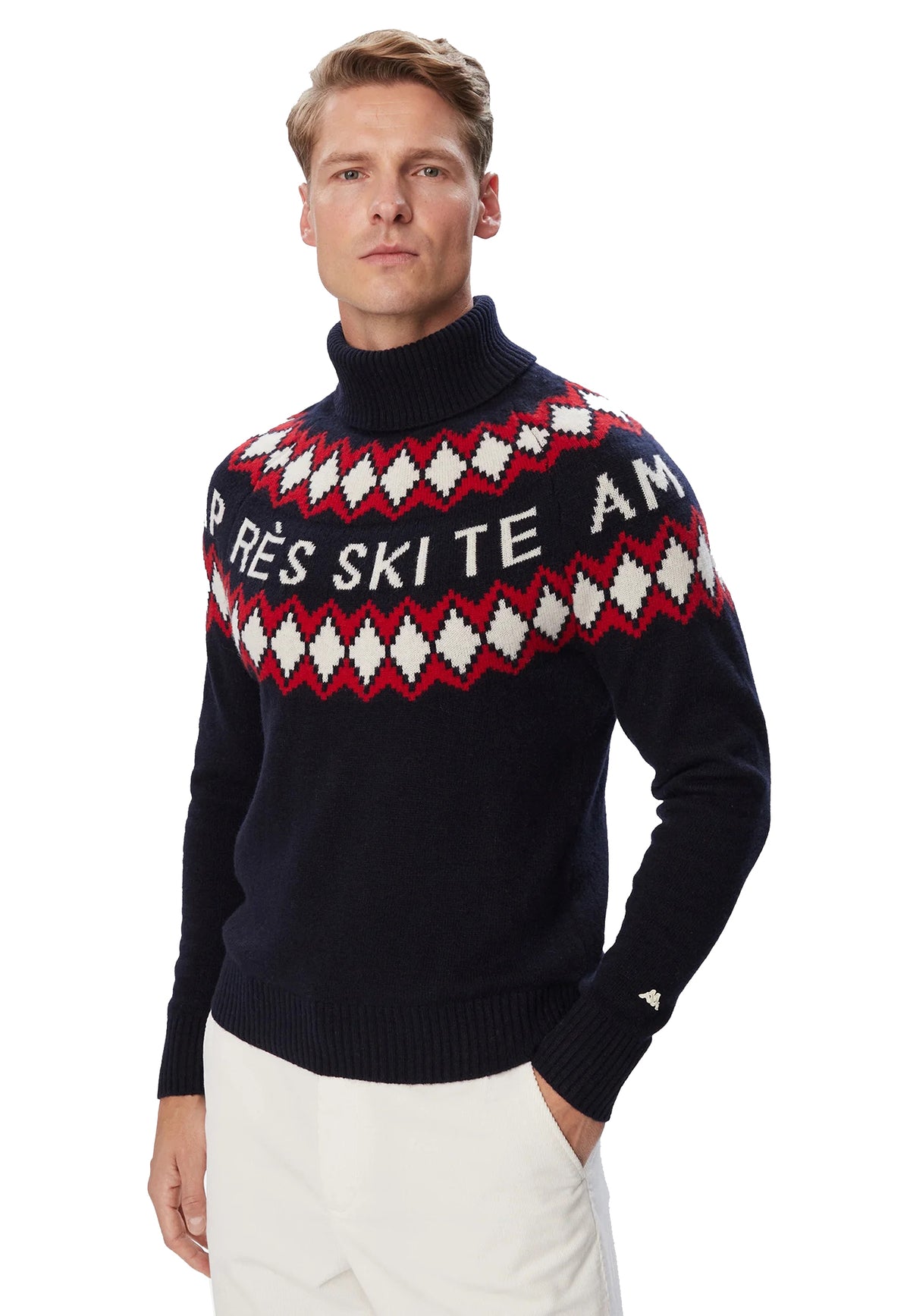 Maglione collo alto blu dolcevita misto lana montagna Gerlos Robe di Kappa A26 62127WW A04A04 ROBE DI KAPPA 