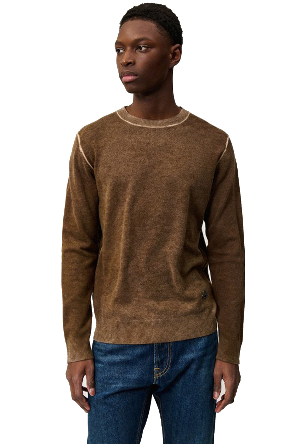 Maglia girocollo marrone lana merino Roy Roger's A26 RRU502CV52XXXX C0241C0241 ROY ROGER'S 