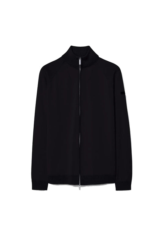 Maglia cardigan full zip nera New Amos misto cotone RRD A26 W26121 1010 RRD 