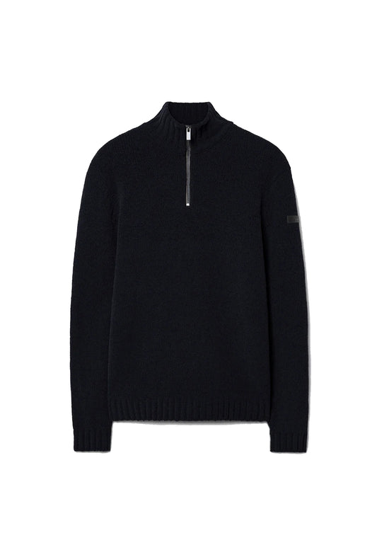 Maglione mezza zip blu Cinematt RRD A26 W26162 6060 RRD 