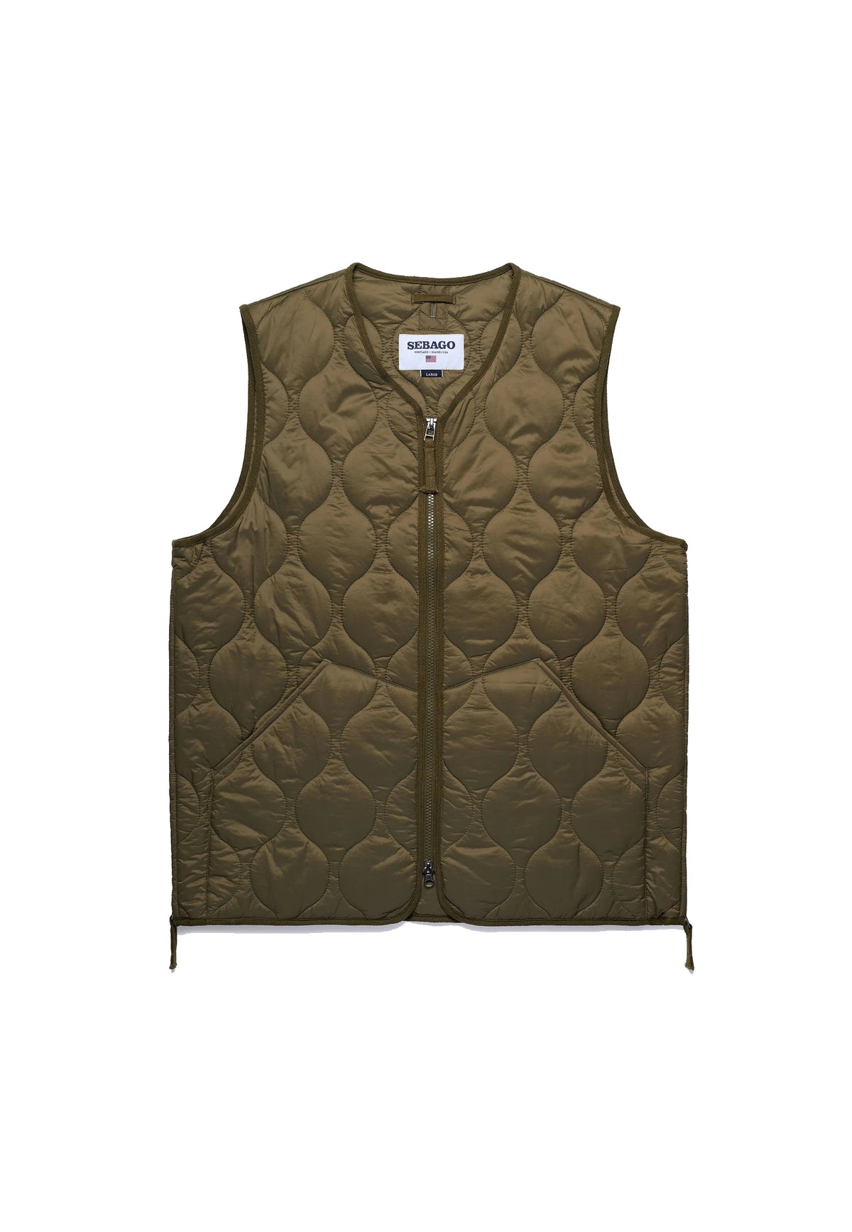 Gilet Smanicato verde trapuntato Plymouth Sebago A26 72122GW X7QX7Q SEBAGO APPAREL 