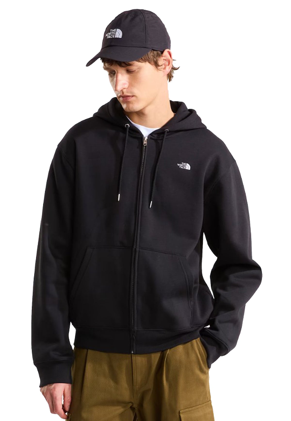 Felpa pesante full zip nera misto cotone Essential Simple Dome The North Face A26 NF0A8FDEJK31 NFJK3NFJK3 THE NORTH FACE 