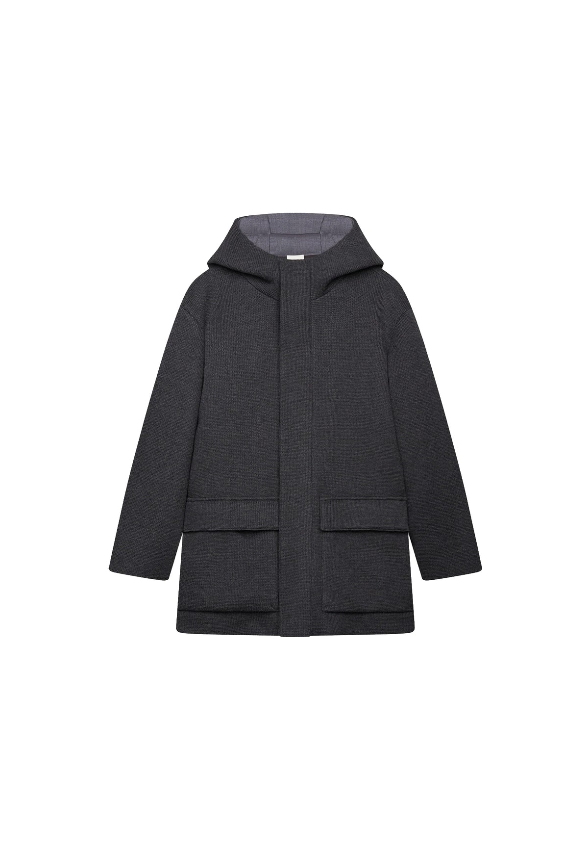 Giubbotto grigio maglia con cappuccio Peony Unity A26 JA-PEONY WOOL-AW26 GGGG UNITY 
