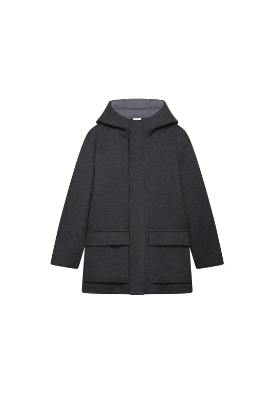 Giubbotto grigio maglia con cappuccio Peony Unity A26 JA-PEONY WOOL-AW26 GGGG UNITY 
