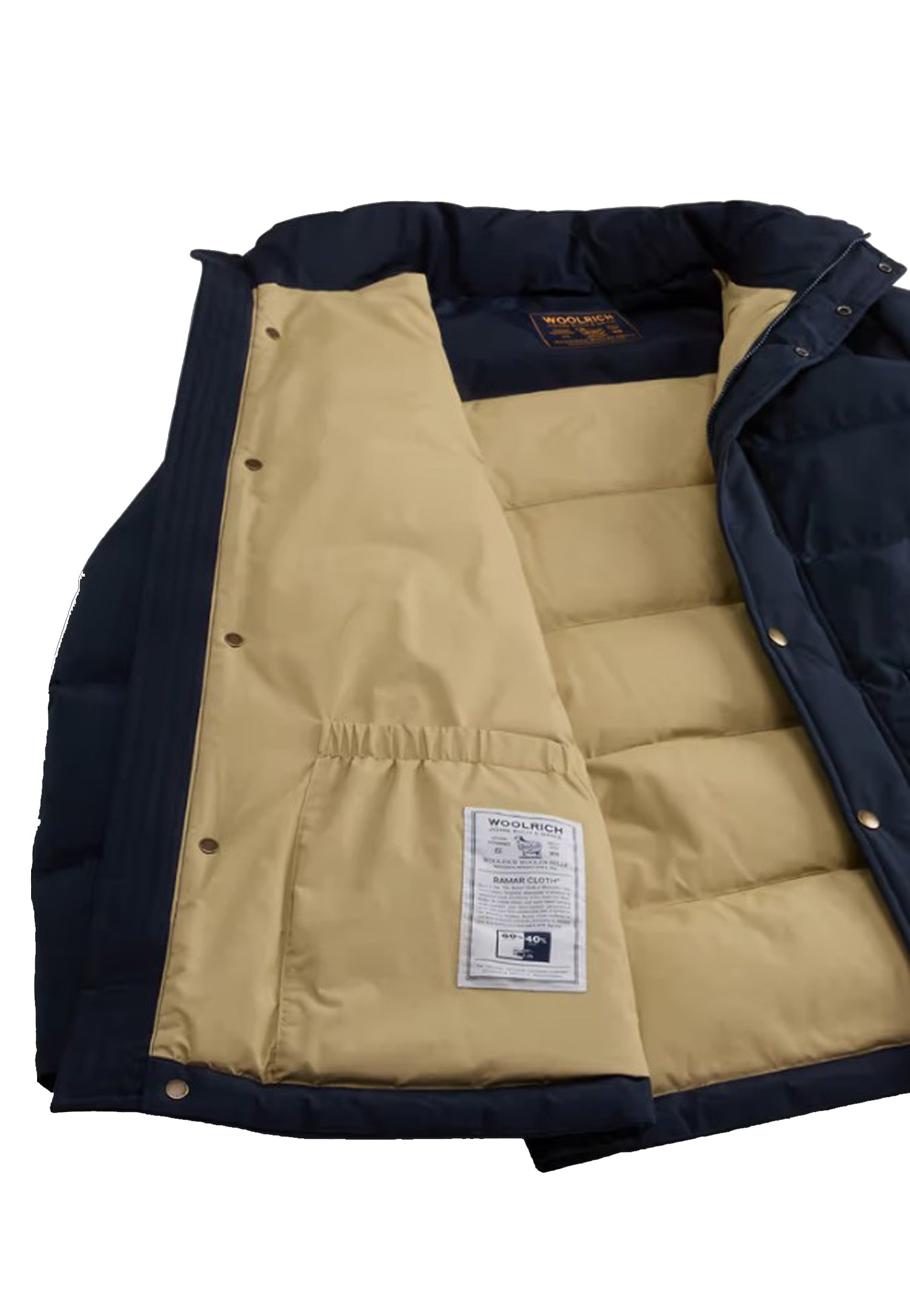 Giubbino Piumino imbottito piuma lungo blu Ramar Cloth Woolrich A26 CFWOOU2200MRUT0001 MLBMLB WOOLRICH 