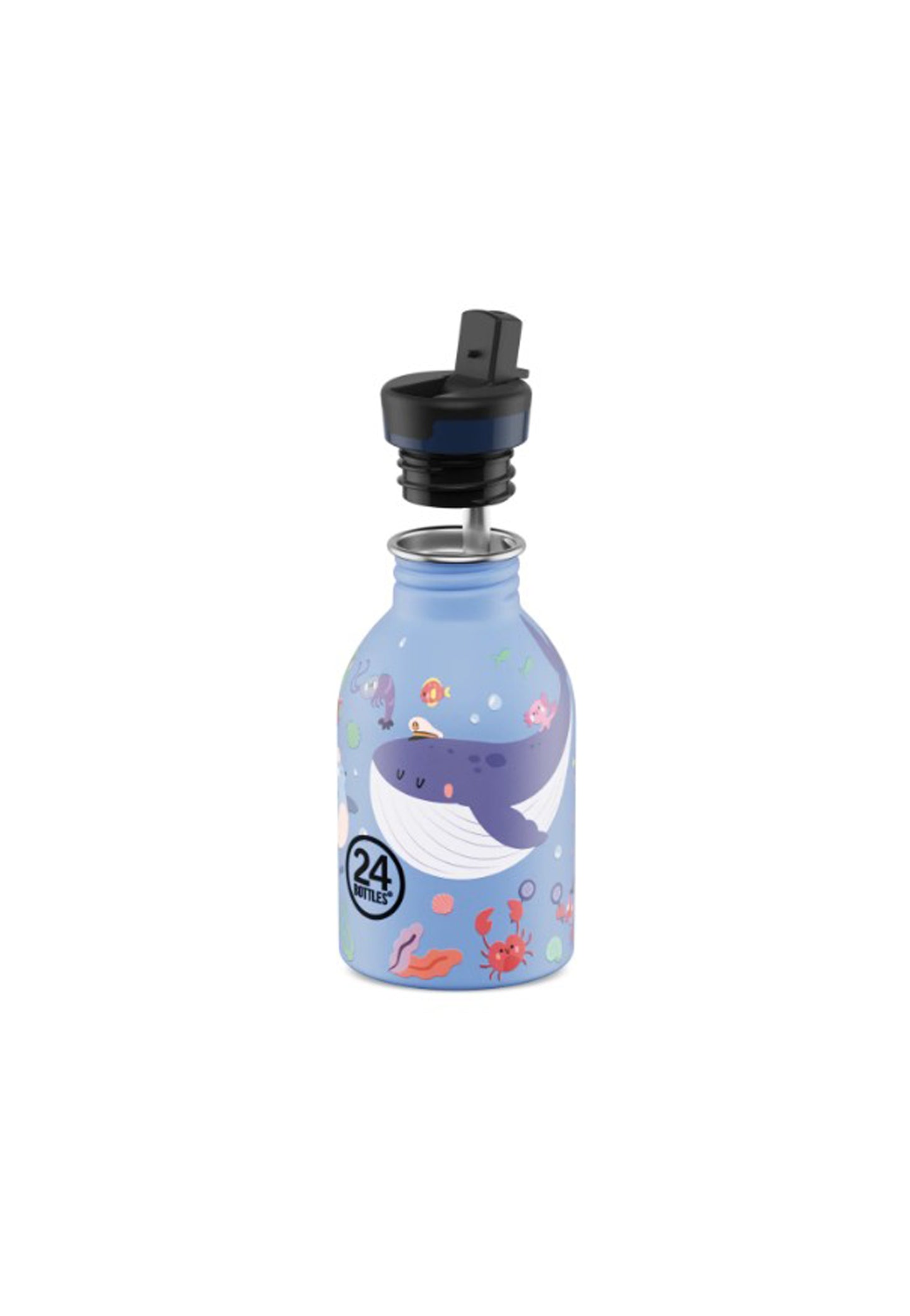 Borraccia per bambini blu leggera Urban Bottle Ocean Friends 250 ml 24Bottles 2366-OCEAN 250 MLOCEAN 24BOTTLES 