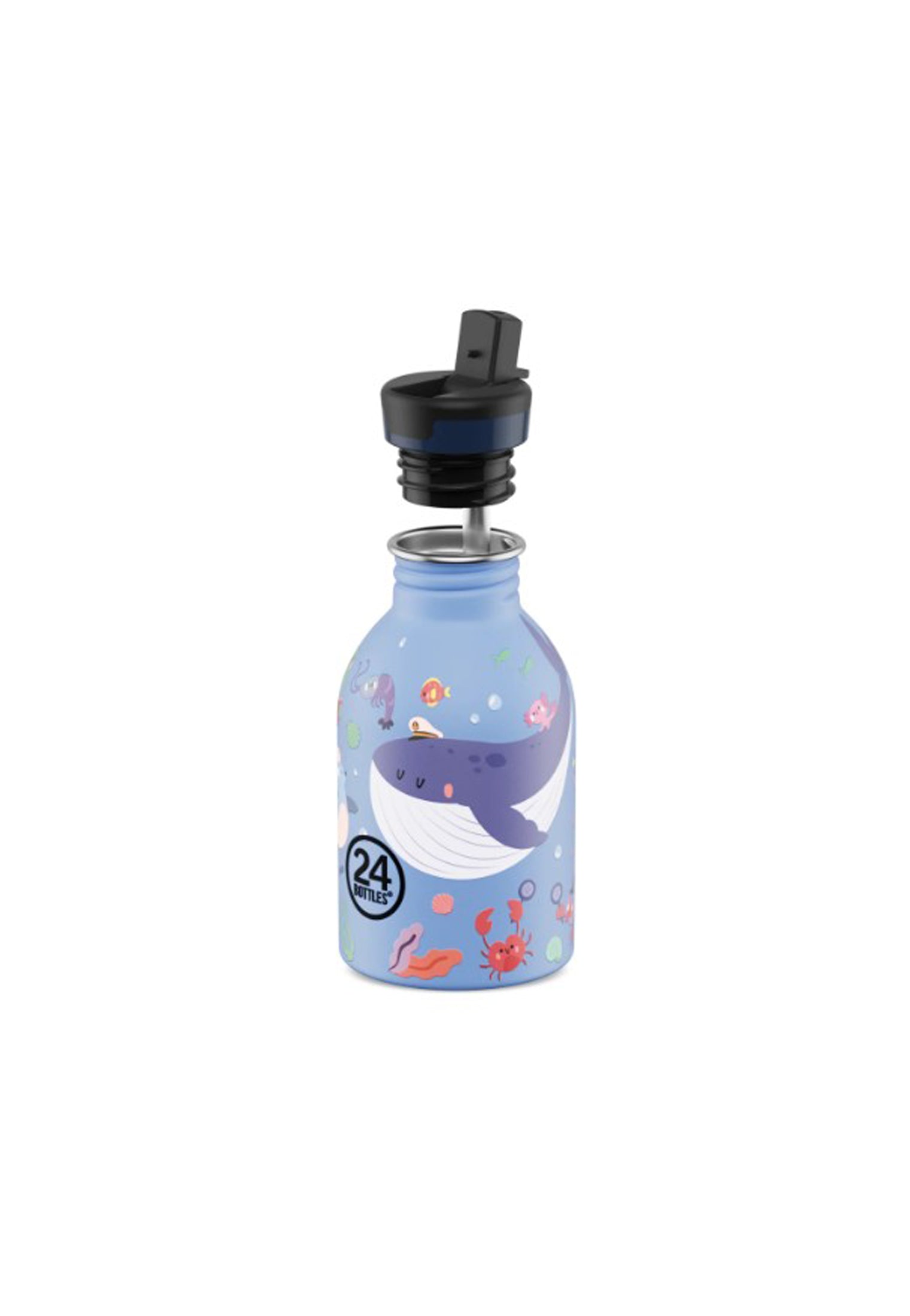 Borraccia per bambini blu leggera Urban Bottle Ocean Friends 250 ml 24Bottles 2366-OCEAN 250 MLOCEAN 24BOTTLES 