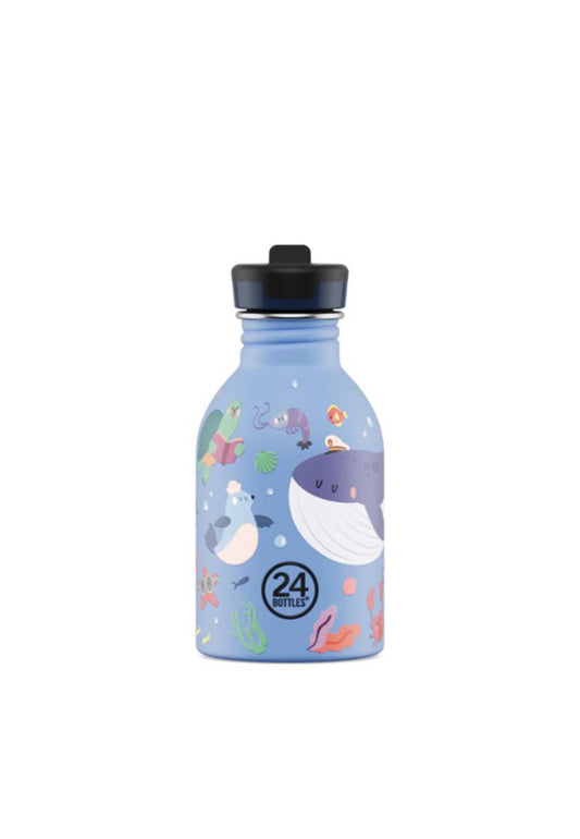 Borraccia per bambini blu leggera Urban Bottle Ocean Friends 250 ml 24Bottles 2366-OCEAN 250 MLOCEAN 24BOTTLES 