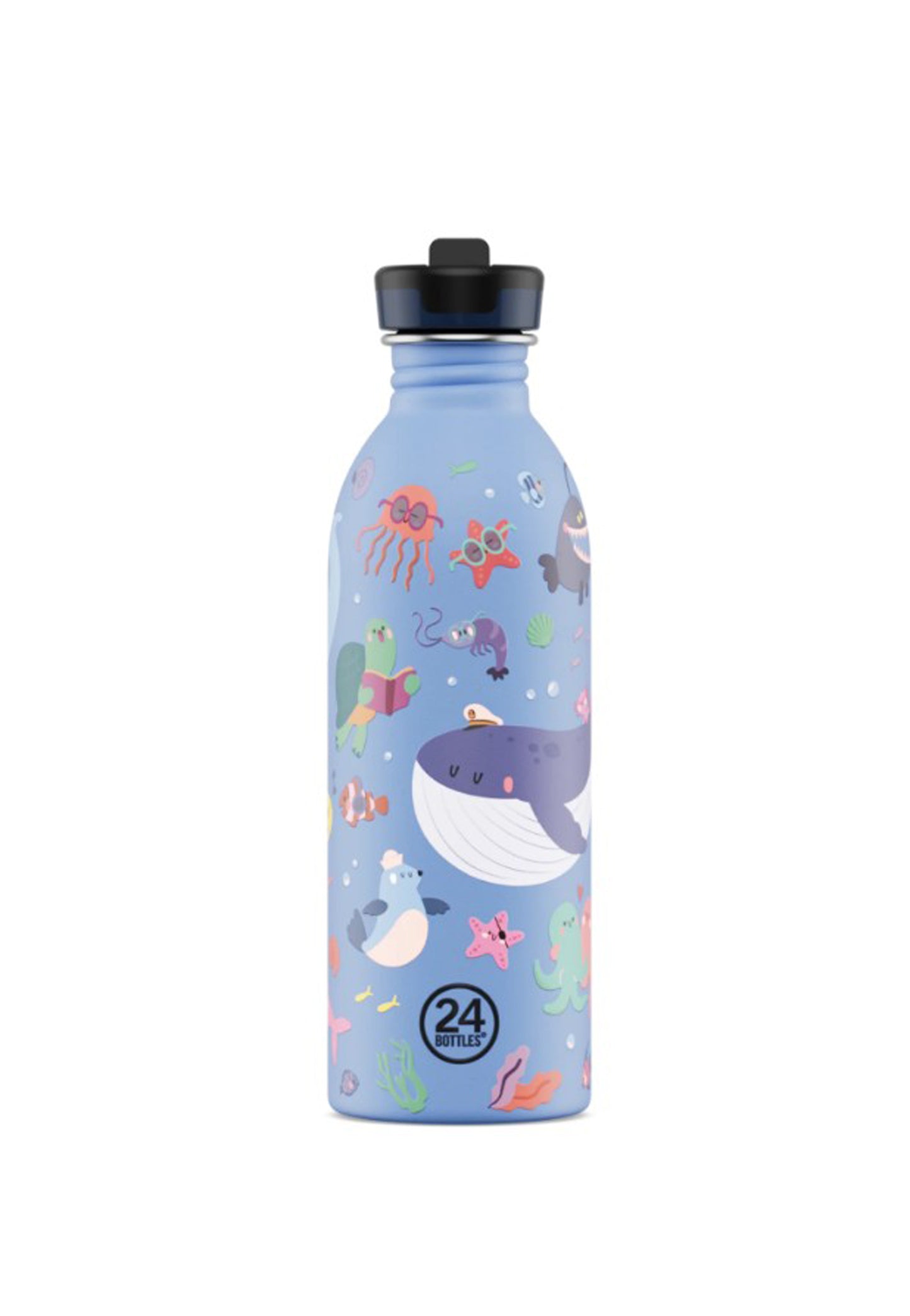 Borraccia per bambini blu leggera Urban Bottle Ocean Friends 500 ml 24Bottles 2367- OCEAN 500 MLOCEAN 24BOTTLES 