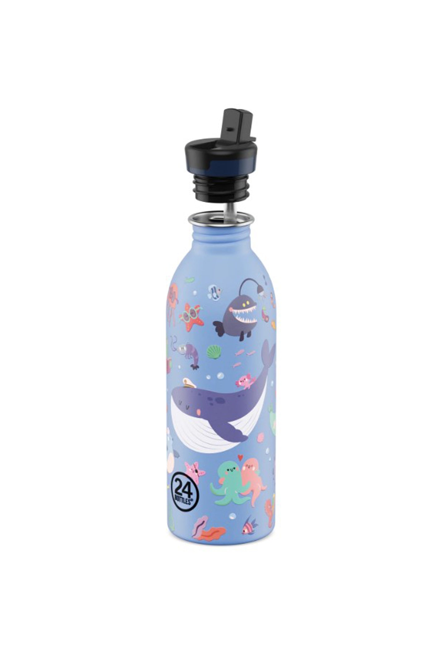 Borraccia per bambini blu leggera Urban Bottle Ocean Friends 500 ml 24Bottles 2367- OCEAN 500 MLOCEAN 24BOTTLES 