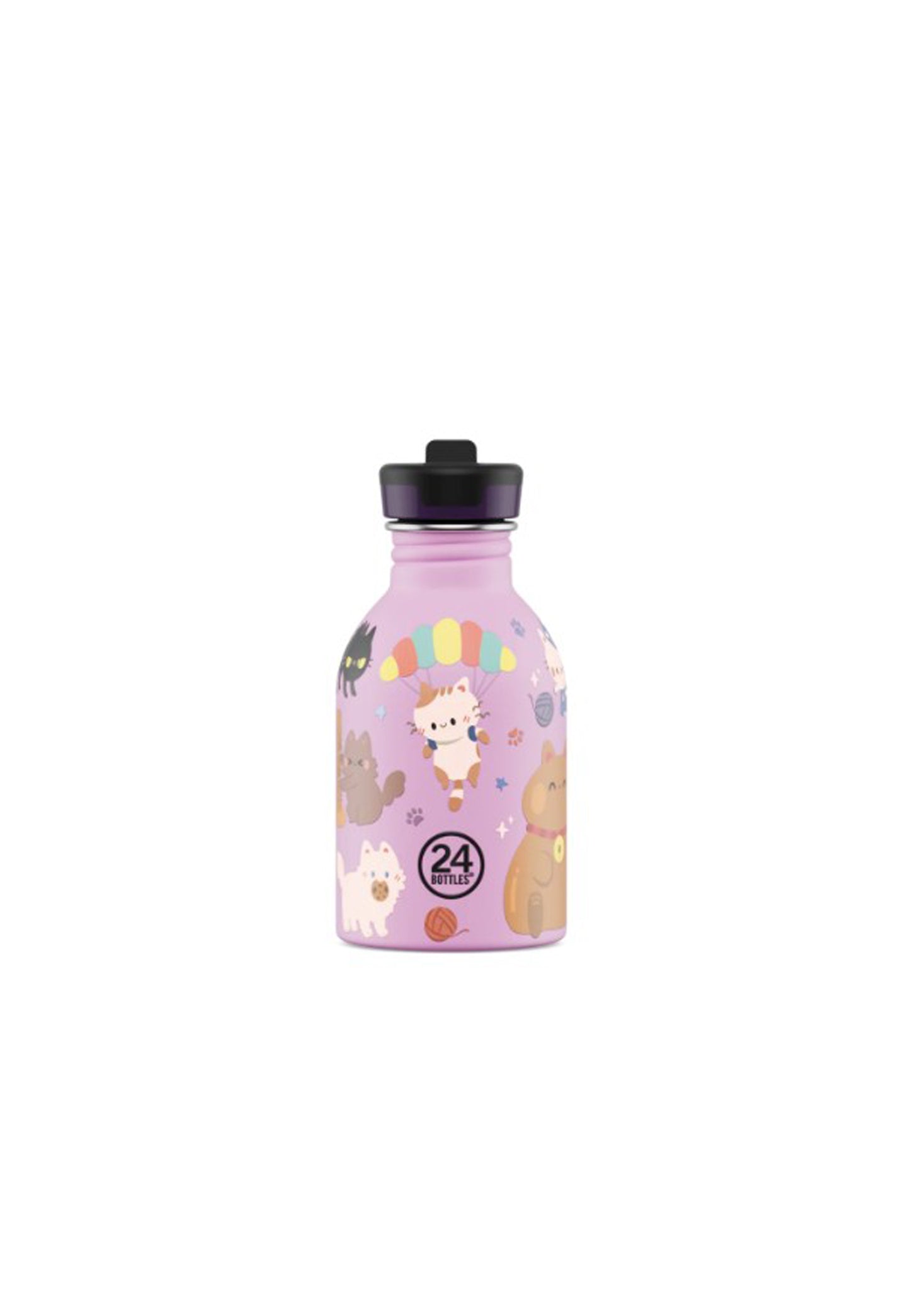 Borraccia per bambini rosa leggera Urban Bottle Meow Friends 250 ml 24Bottles 2376- MEOW 250 MLMEOW 24BOTTLES 