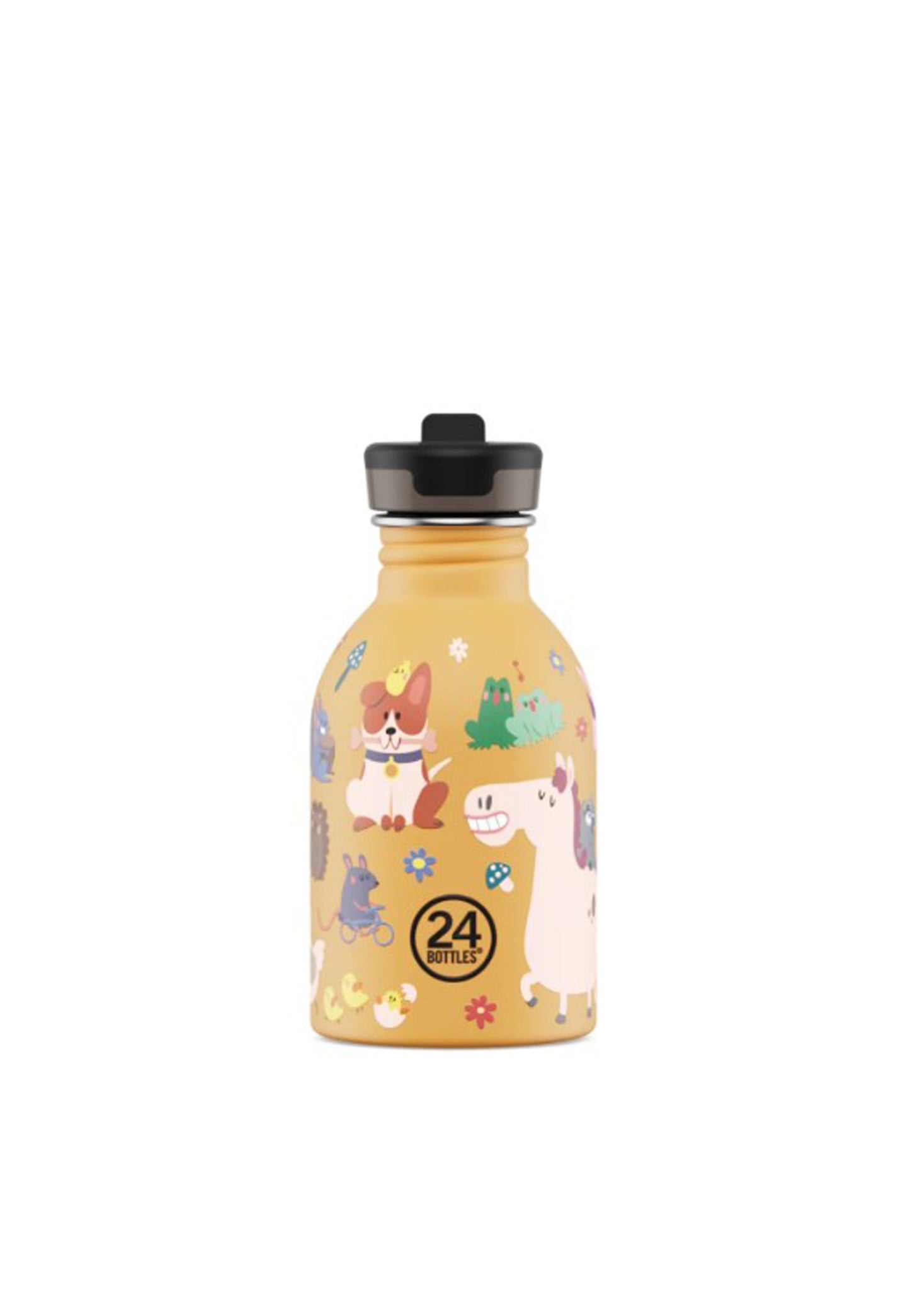Borraccia per bambini arancione leggera Urban Bottle Farm Friends 250 ml 24Bottles 2385-FARM 250 MLFARM 24BOTTLES 