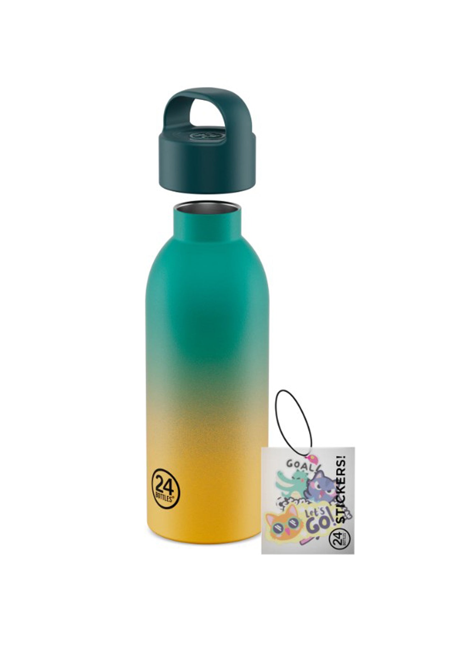 Borraccia termica verde gialla Young bottle Bop Squad 500 ml 24Bottles 2390-SKIBIDI SQUAD 500MLSKIBIDI 24BOTTLES 