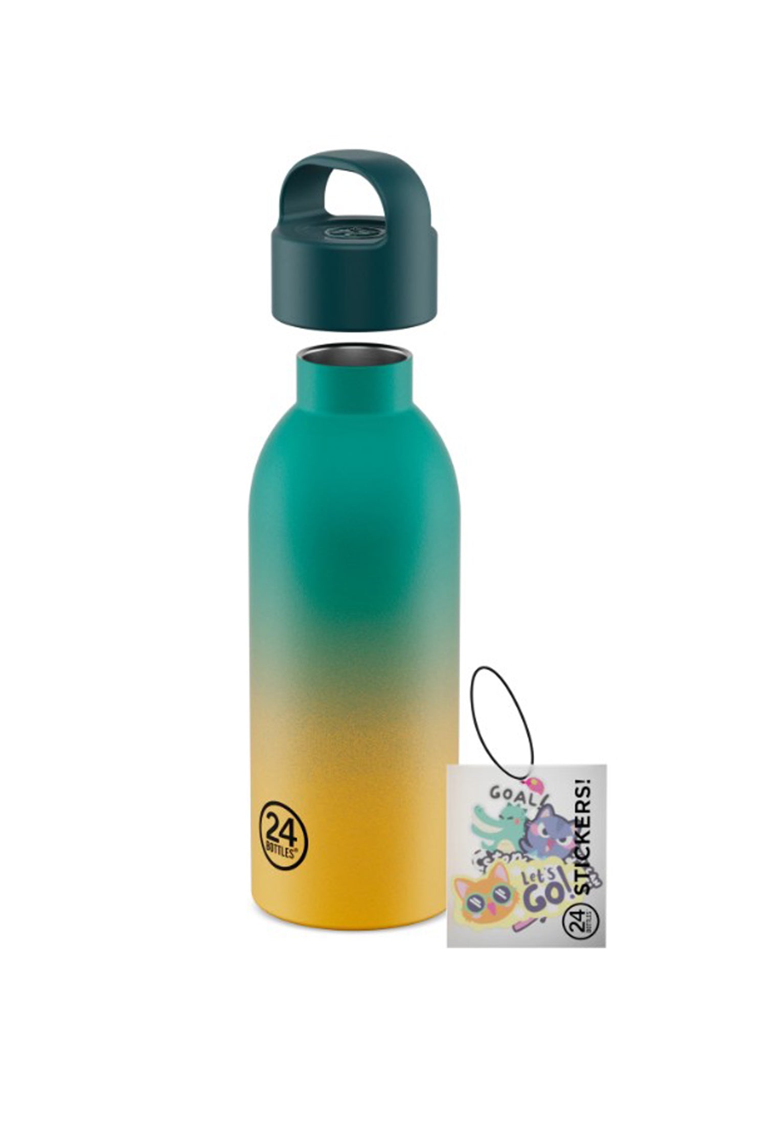 Borraccia termica verde gialla Young bottle Bop Squad 500 ml 24Bottles 2390-SKIBIDI SQUAD 500MLSKIBIDI 24BOTTLES 