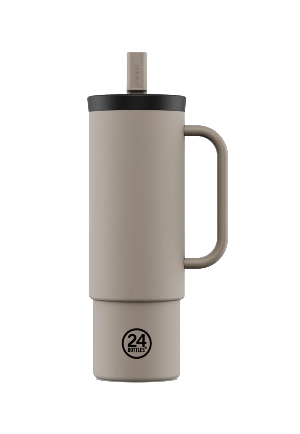Bicchiere termico beige Line Straw cup 800ml 24Bottles 2442-STRAW CUP LINEN 800MLLINEN 24BOTTLES 