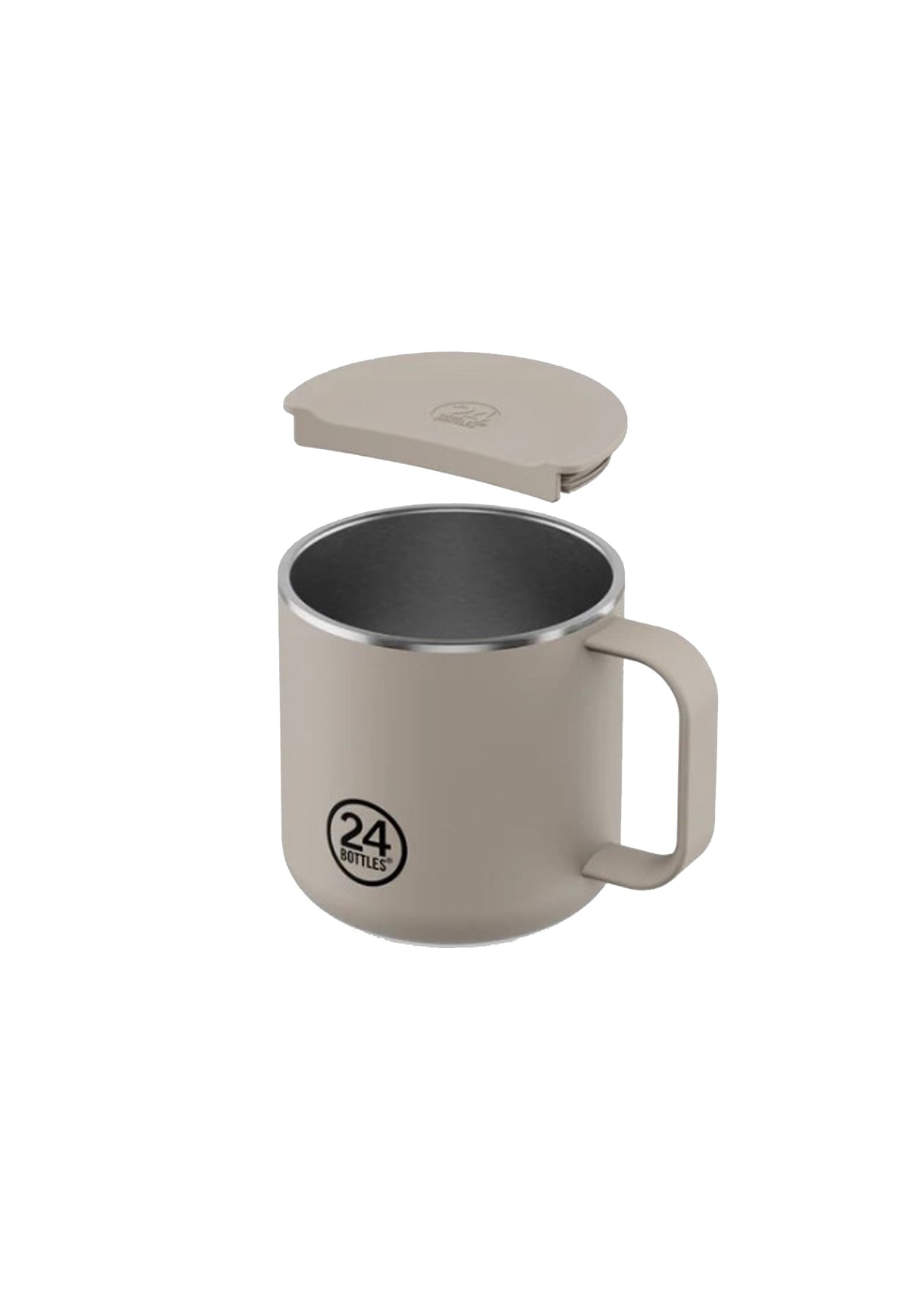 Bicchiere termico beige Linen 350ml Casa mug 24Bottles 2445-MUG LINEN 340 MLLINEN 24BOTTLES 