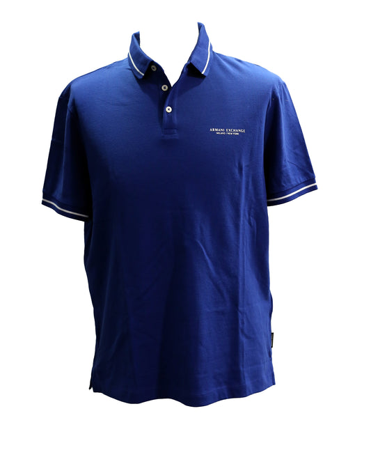 Short-sleeved Blue Polo Armani Exchange