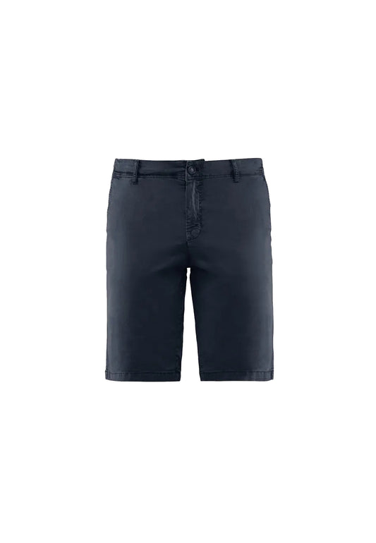 Pantaloni corti bermuda cotone stretch blu navy Bomboogie P24
