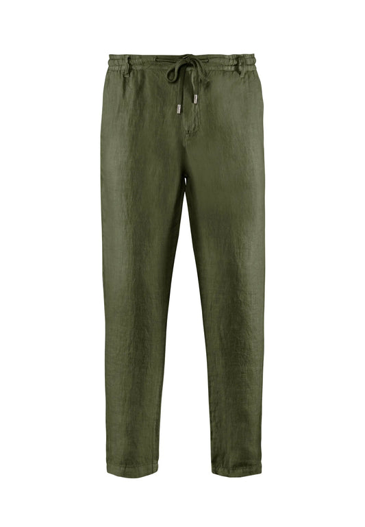 Pantaloni lino confortevoli verdi Bomboogie P24