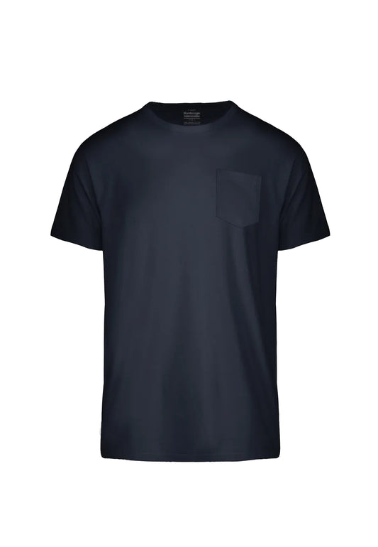T-shirt girocollo cotone organico blu Bomboogie P24