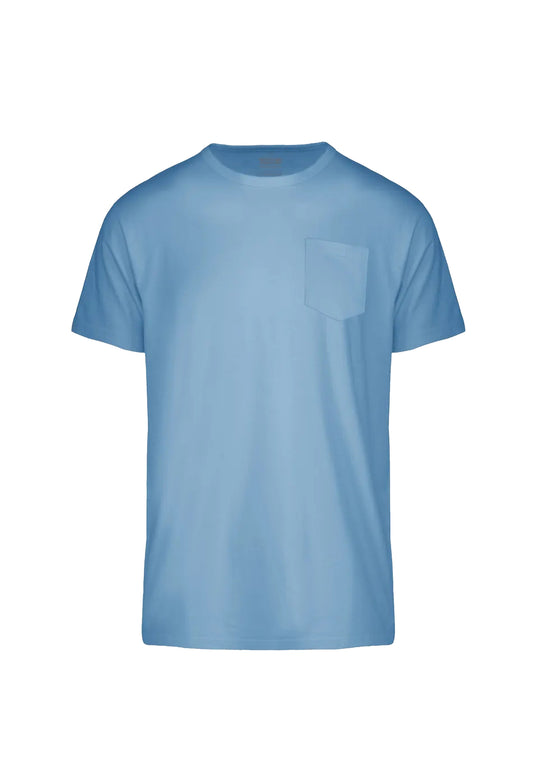 T-shirt girocollo cotone organico azzurra Bomboogie P24