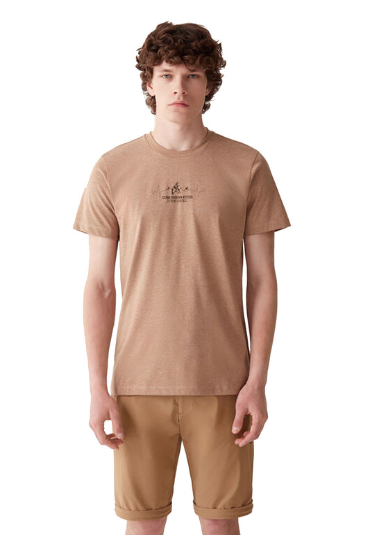 T-shirt girocollo tecnica marrone Mountain Colmar P24