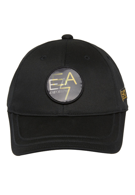 Cappello da baseball nero cotone EA7 Armani P24