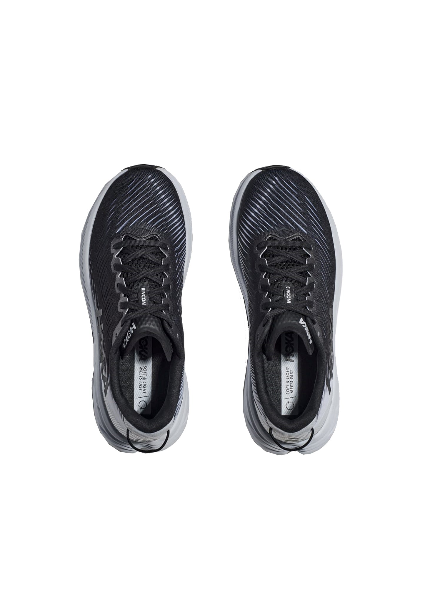 Scarpe sneakers da corsa running nere Rincon 3 Hoka P24 RINCON 3BWHTBWHT HOKA