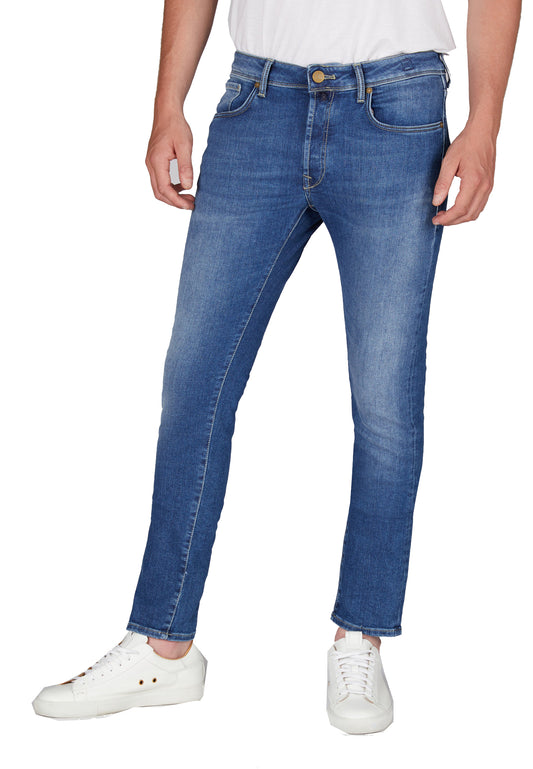 Pantaloni Jeans slim fit blu misto cotone Lav. 1 Incotex P24