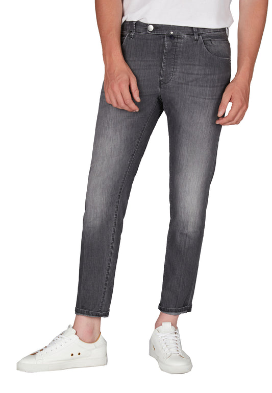 Pantaloni Jeans slim fit grigio misto cotone Lav. 1 Incotex P24