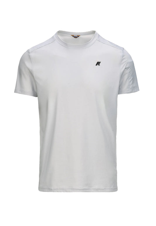T-shirt girocollo tecnica poliestere grigio chiaro Montour K-Way P24