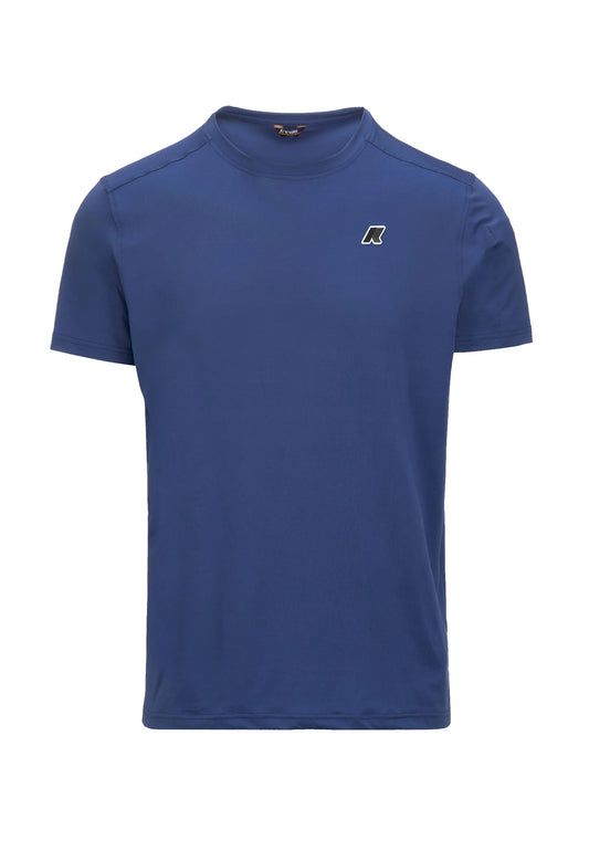 T-shirt girocollo tecnica poliestere blu Montour K-Way P24