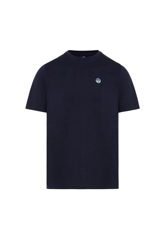 T-shirt blu scuro cotone girocollo logo cuore North Sails P24