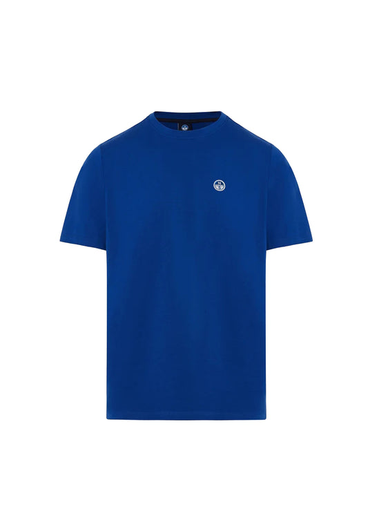 T-shirt blu elettrico cotone girocollo logo cuore North Sails P24
