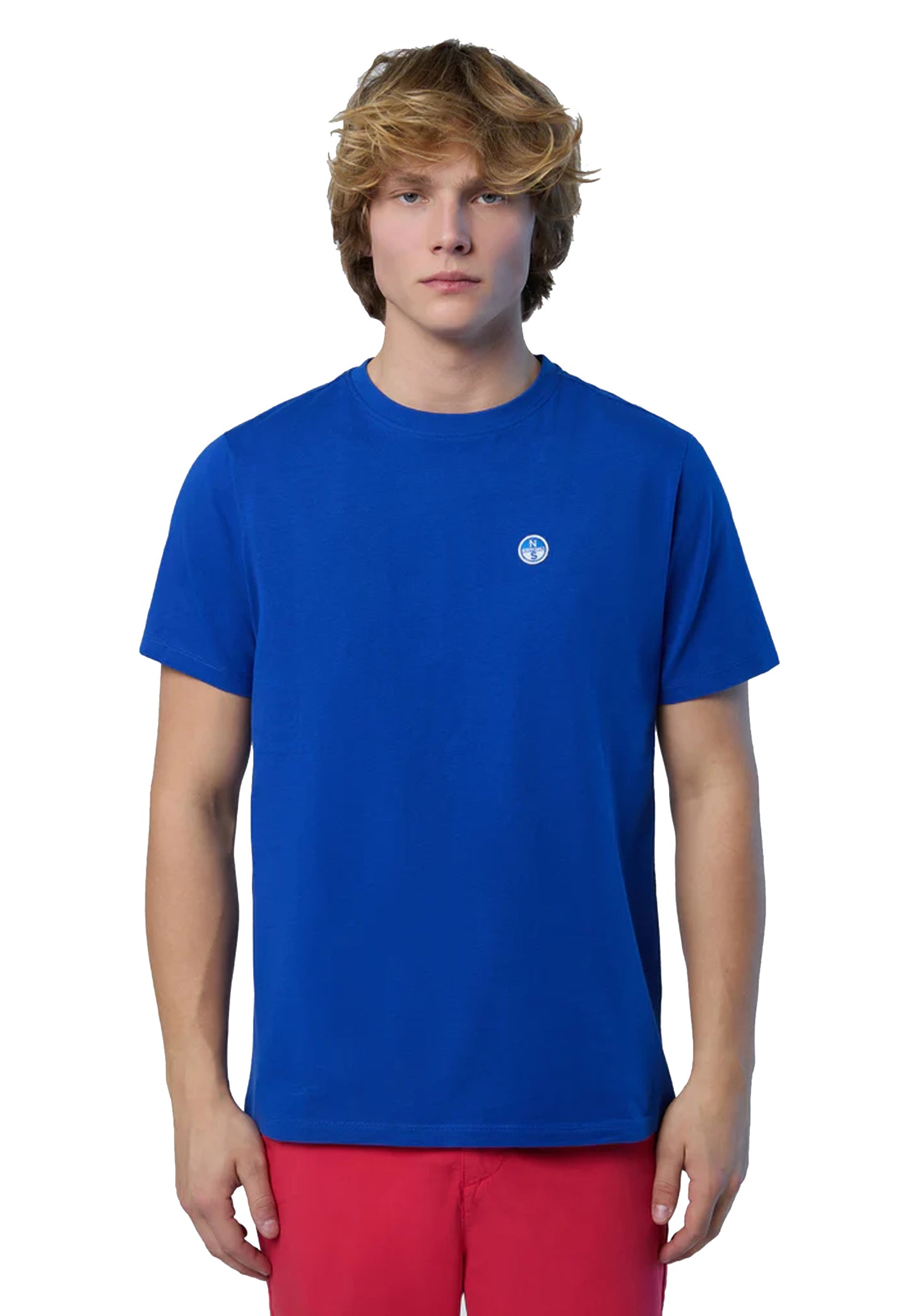 T-shirt blu elettrico cotone girocollo logo cuore North Sails P24