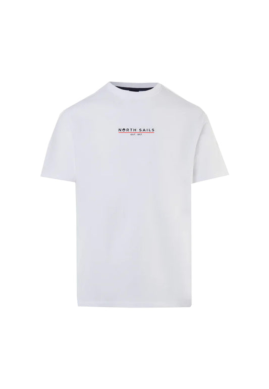 T-shirt bianca girocollo cotone organico North Sails P24