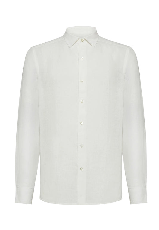 Camicia lino bianca Vintex Lino 01 Peuterey P24