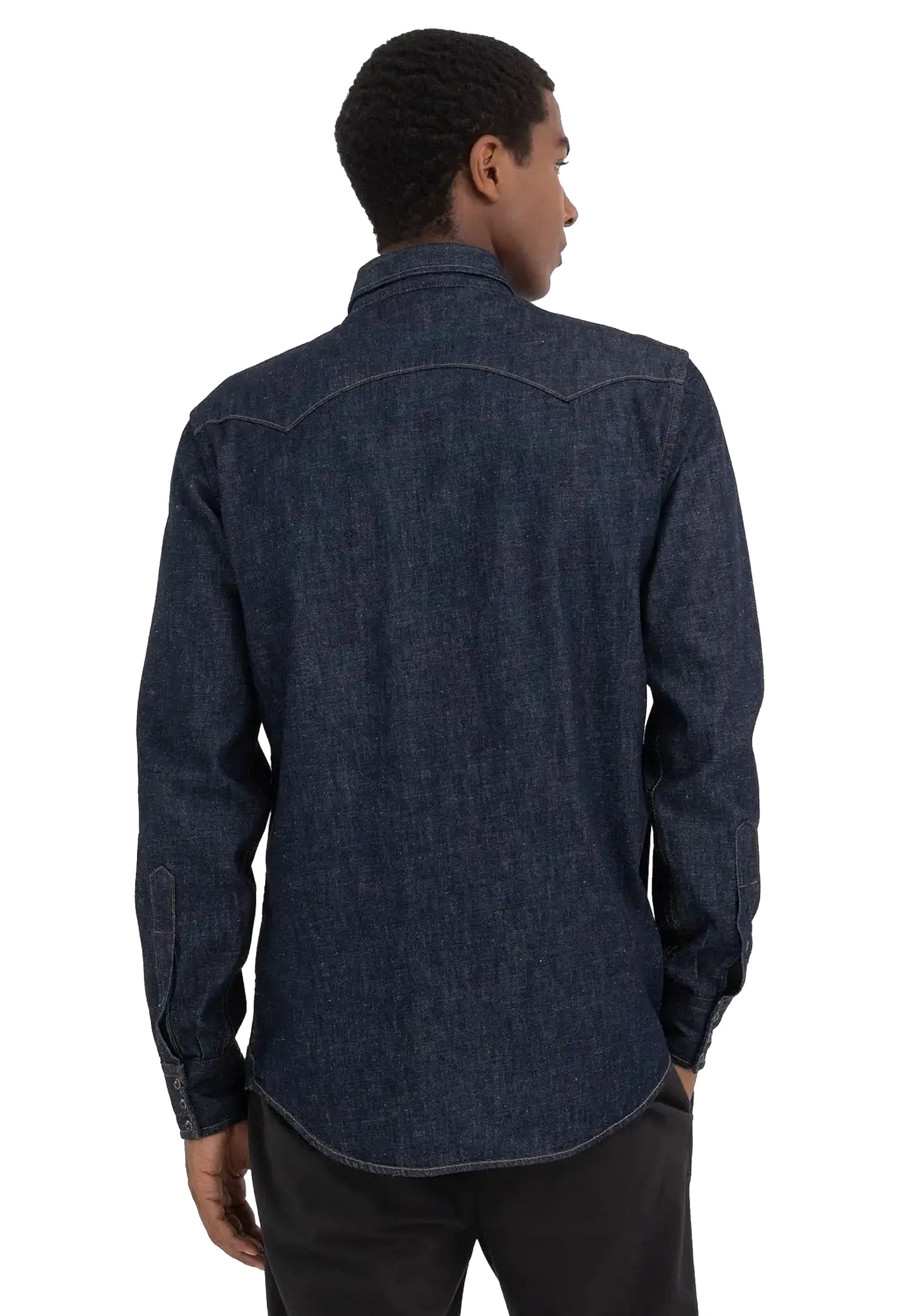 Camicia cotone blu jeans denim Replay P24