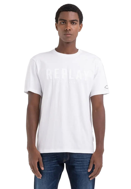 T-shirt girocollo bianca cotone Replay P24