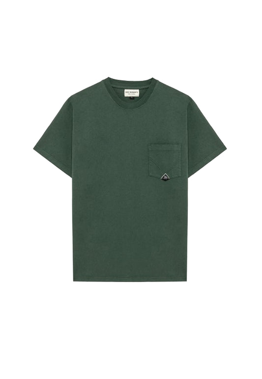 T-shirt girocollo cotone verde Pocket Roy Roger's P24