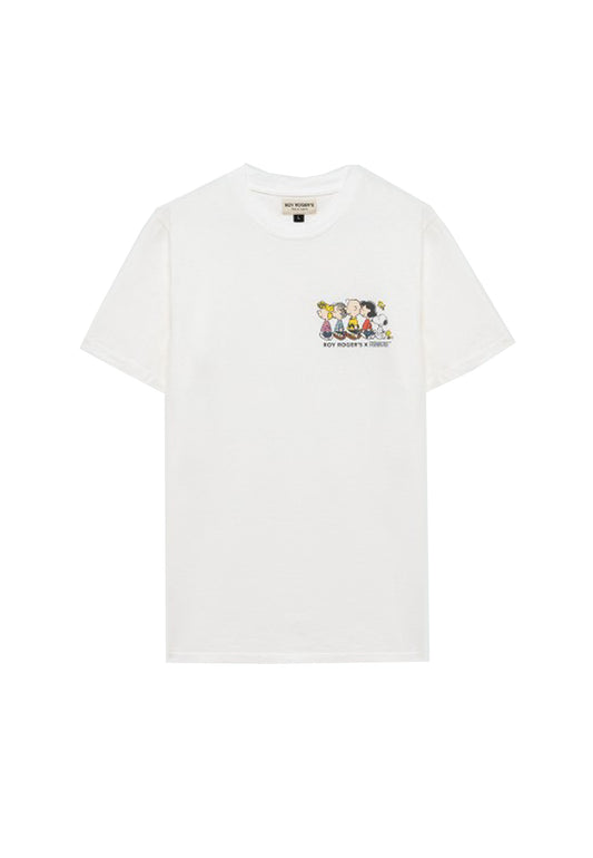T-shirt girocollo bianca stampa Peanuts Roy Roger's P24