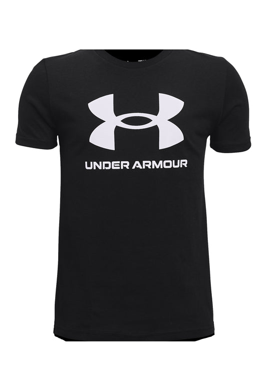 T-shirt girocollo nera sportiva  junior UA Sportstyle Under Armour P24
