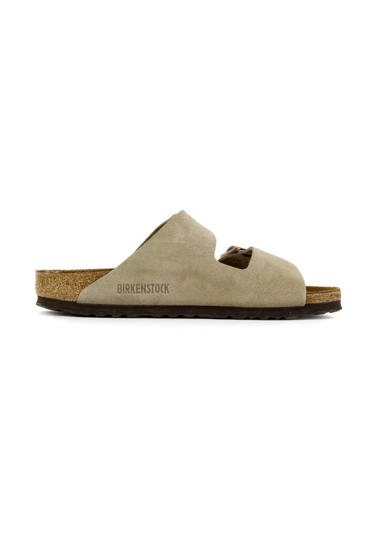 Ciabatte beige in pelle scamosciata Arizona Birkenstock P25 051463 taupe BIRKENSTOCK 