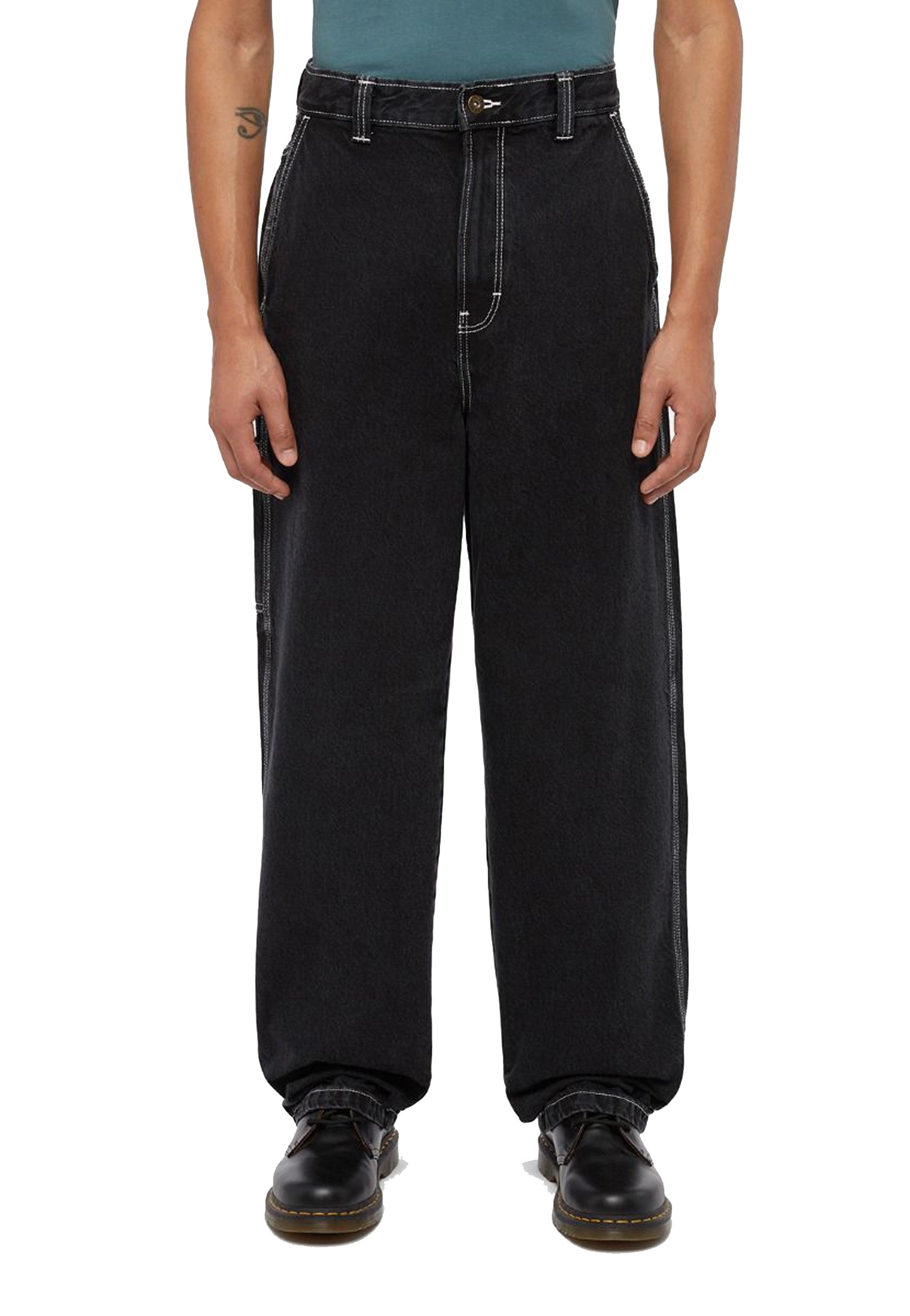 Pantalone jeans denim nero Madison baggy Dickies P25 DK0A4YEC BLACK J791BLACK J791 DICKIES 